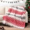 Christmas Throw Blanket | Holiday Christmas Red Fleece Blanket | Soft, Plush, Warm Winter Cabin Throw, 50x60 (Red Snowflakes)